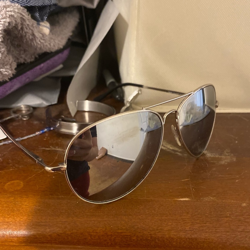 Silver Aviator Sunglasses